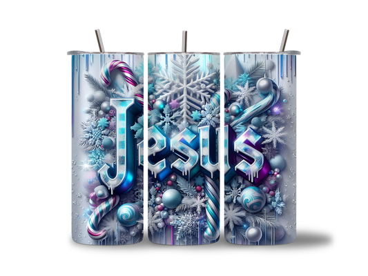 JESUS SNOWFLAKE 20 OZ TUMBLER